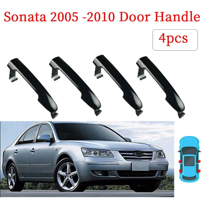 Наружная дверная ручка 4 шт. подходит для Hyundai Sonata 2005 2010 передней задней левой