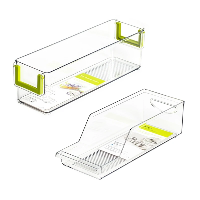 

Refrigerator Organizer Bin Plastic Clear Can Dispenser Drink Water Holder