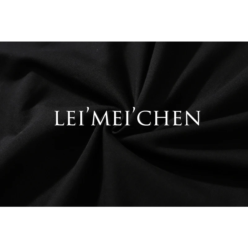 

Gothic Style Anime Girl Print Long Sleeve T-shirt Punk Loop Fastener Ribbons Sweatshirt Men O-Neck Pullover Hip Hop Streetwear