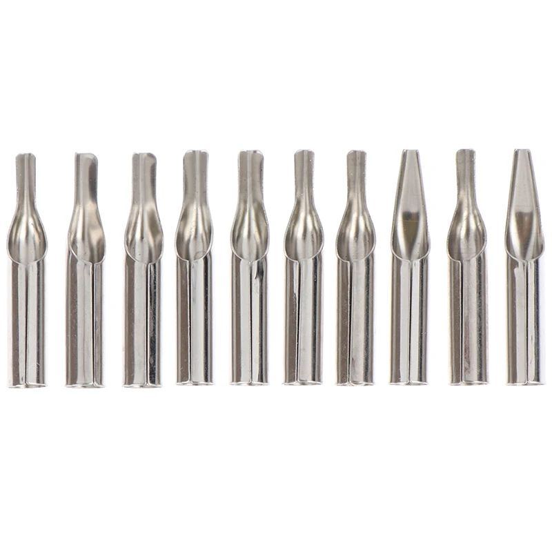 

Hot 10Pcs/Set Stainless Steel Temporary Tattoo Needles Assorted Tattoo Nozzle Tip For Tattoo Needles Set Kit Tattoo Needle