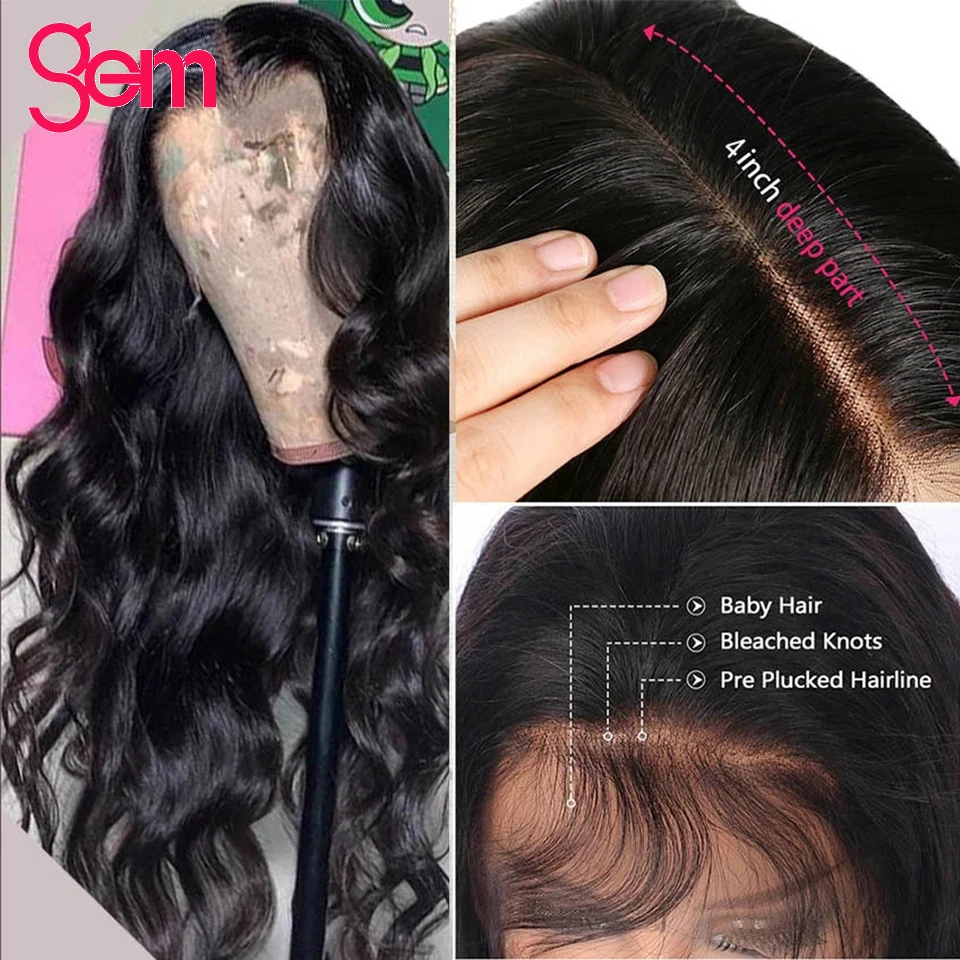 Объемная волна Синтетические волосы на кружеве парики для Для женщин