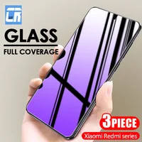Закаленное стекло для Xiaomi Redmi Note 10 9 9s 10s 8 7 6 5 K30 K40 Pro Max 8A 9A, Защитное стекло для экрана с защитой от фиолетового света, 1-3 шт.