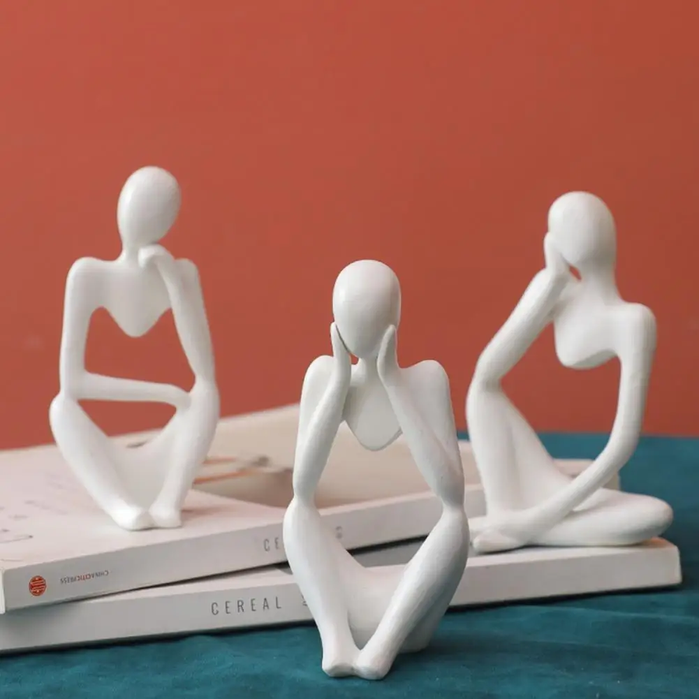 

Thinker Statue Abstract Handmade Resin Modern Hollow Thinker Sculptures for Home