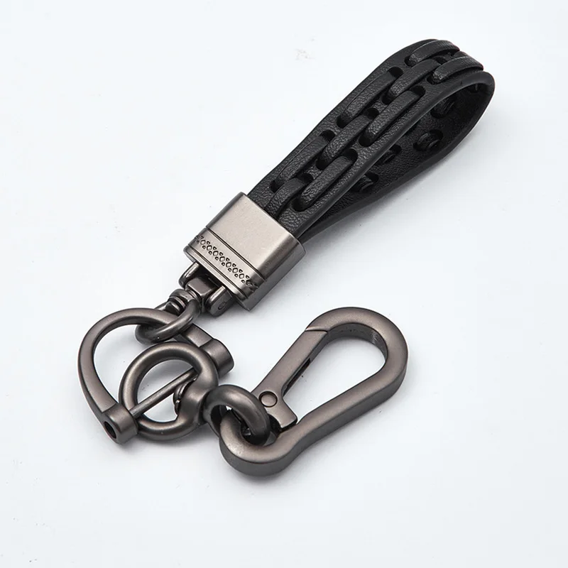 

Luxury Gift Key Chains Rings Holder Braided Rope Men PU Leather Car Keychain Durable Vintage High Quality Fashion Keyring Auto