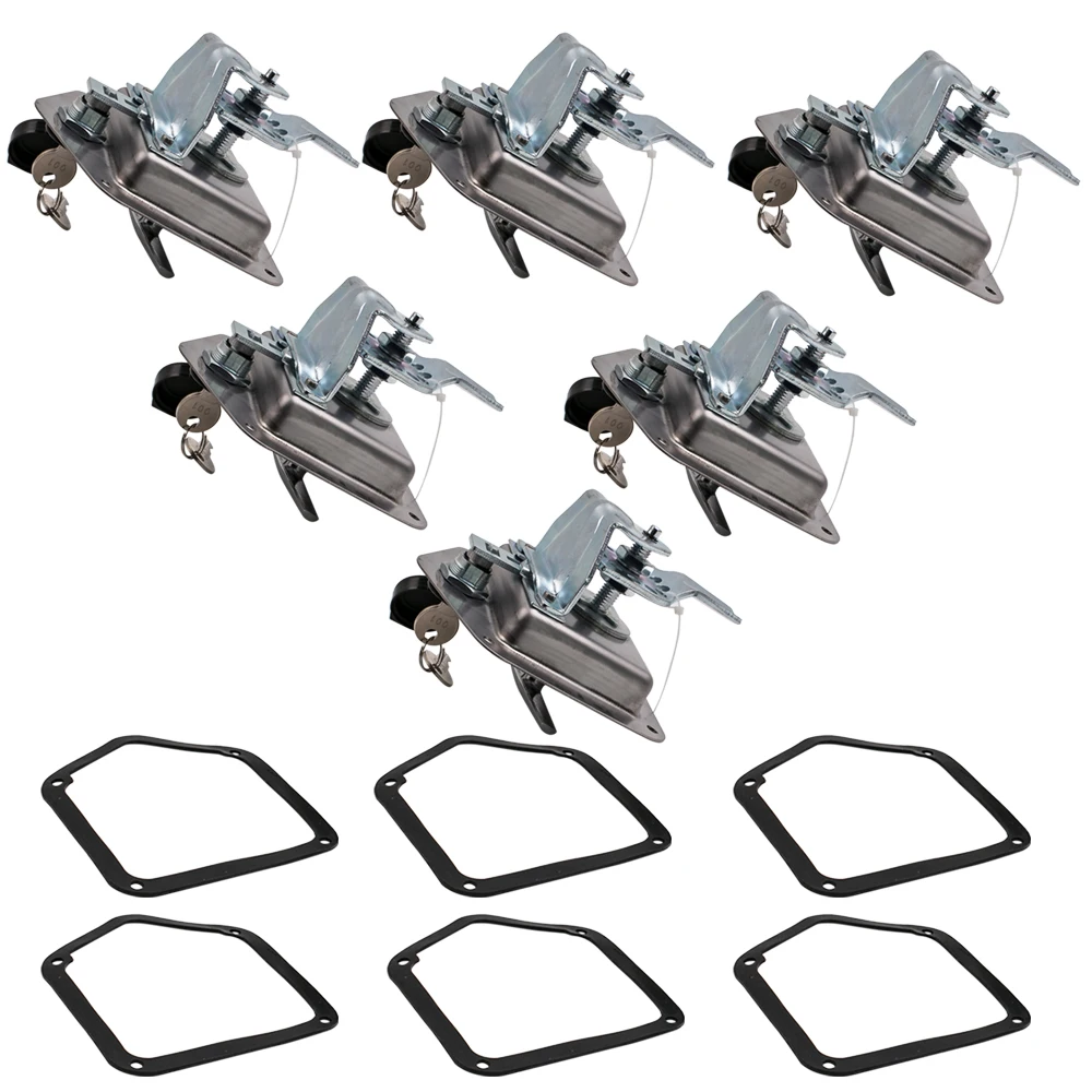 

6 x Folding T Handle Locks Bent Up Tongue Trailer Caravan Toolbox Camper van Ute