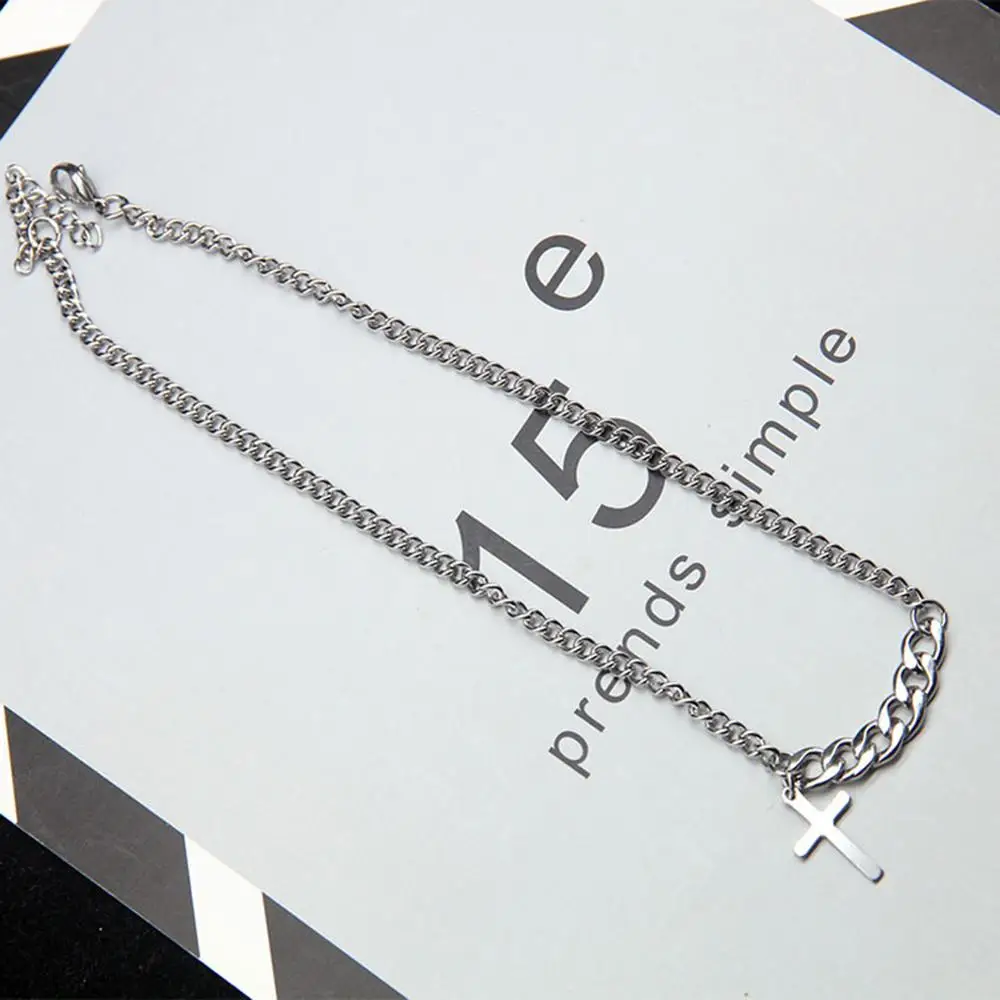 Короткое ожерелье с крестом для мужчин и женщин Винтажное колье под античное