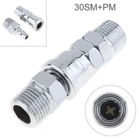 2pcsset tl s12 30smpm pneumatic fitting quick pressure connector with dual interface and telescopic buckle for air compressor