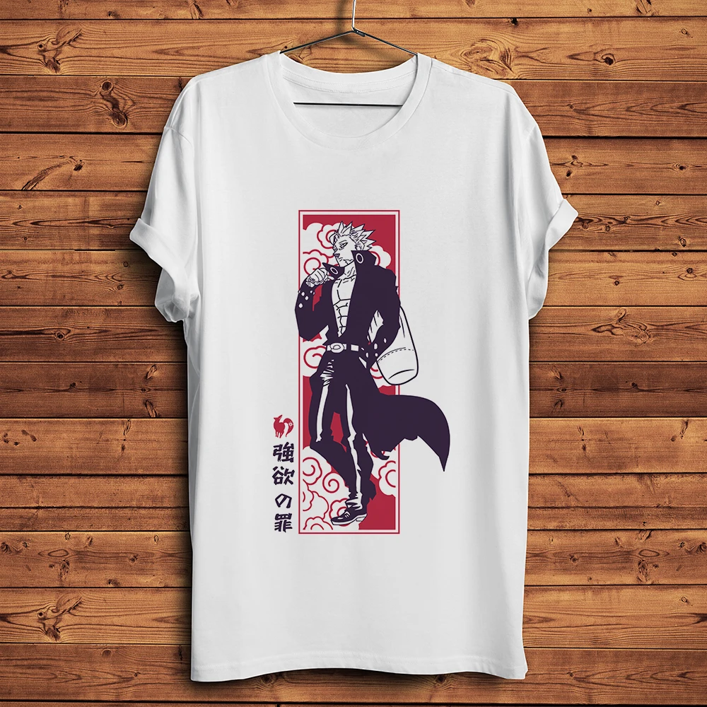 

The seven deadly sins Ban Nanatzu no taizai funny anime t-shirt homme short t shirt men white casual tshirt unisex streetwear