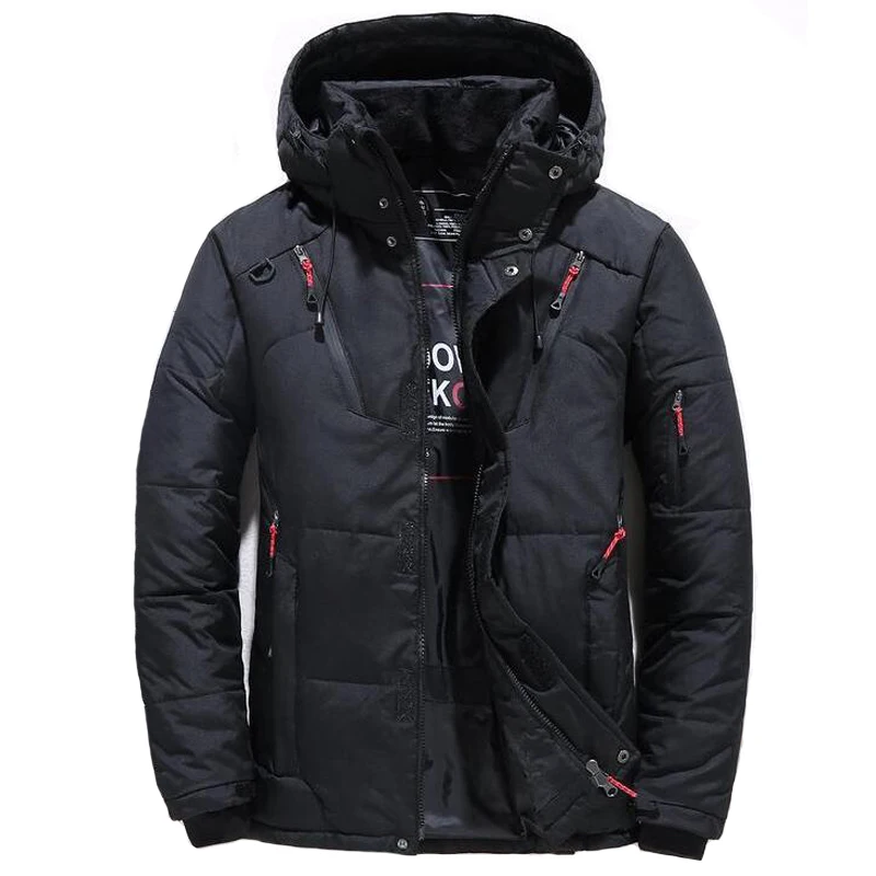 

Jacket Male Winter Parkas Men -20 Degree White Duck Down Jacket Hooded Outdoor Thick Warm Padded Snow Coat Oversize M-4XL