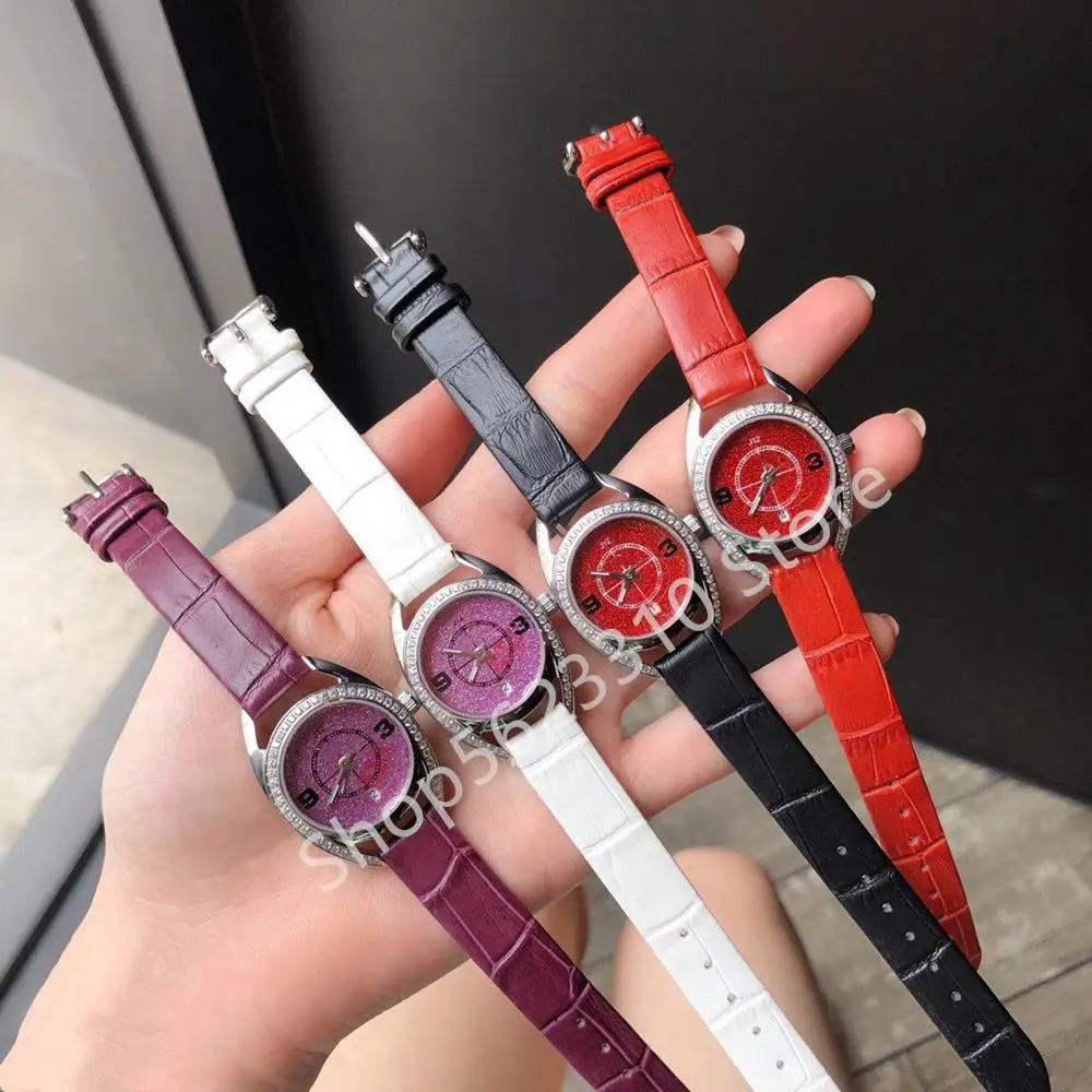 Изысканные многоцветные блестящие Часы повседневные кварцевые наручные часы