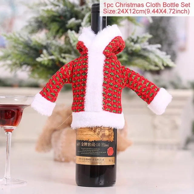 Style 40 FENGRISE крышка бутылки вина Санта Клауса Рождественское украшение для дома Рождественские Чулки Подарки держатели Xams Navidad Декор - Color: Style 40