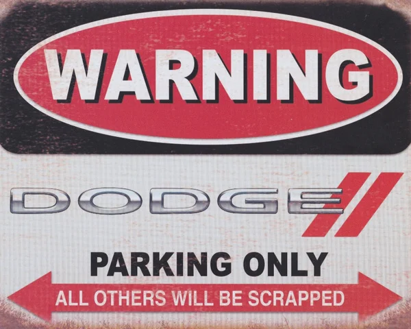 

WARNING DODGE PARKING ONLY VIPER METAL SIGN PLAQUE OTHERS LISTED 636