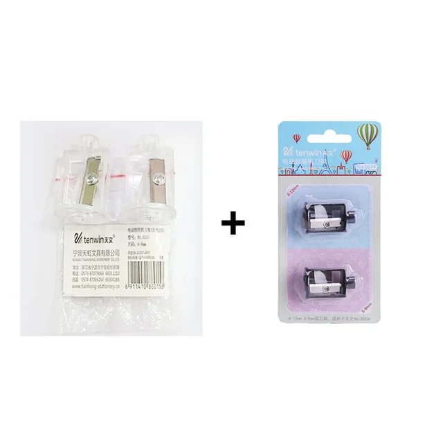 

2020 New Automatic pencil sharpener Two-hole Electric Switch Pencil Sharpener Replaceable tool holder School Supplies Stationery