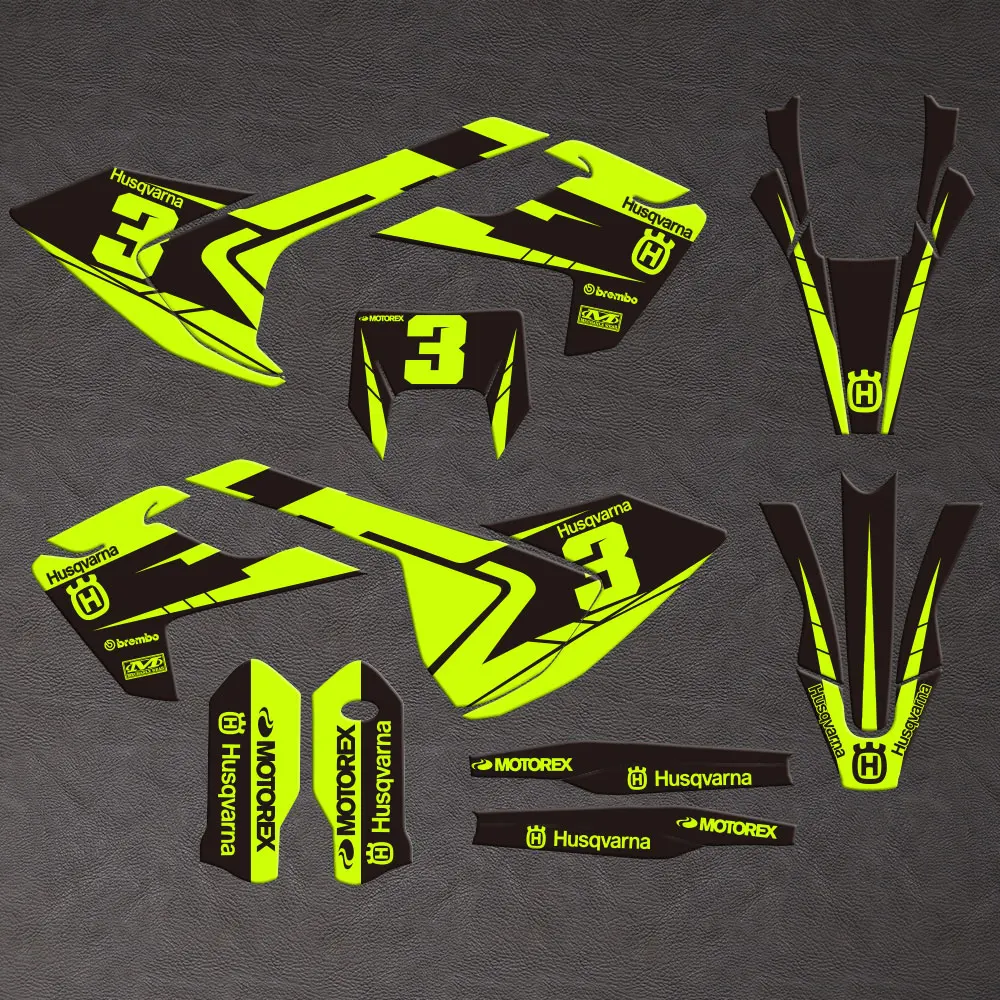 Кунг-фу graticos de vinilo pegatinas de vehaticulo secreto para Husqvarna TE FE TC FC TX FX 125, 250, 300, 350, 450, 501,, 20