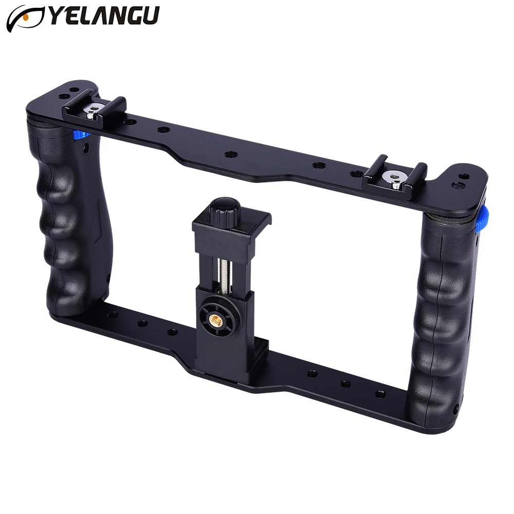 YELANGU PC01 переносной мобильный телефон камера клетка стабилизатор устойчивая ручка Видео пленка держатель Rig Grip для Iphone Canon Nikon