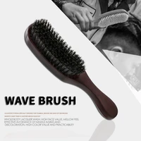 wooden 100 boar bristle men 360 wave brush curved beard hair brush