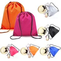 10 pcs fashion big capacity drawstring bag men women solid contracted suit any clothing travel sports pack