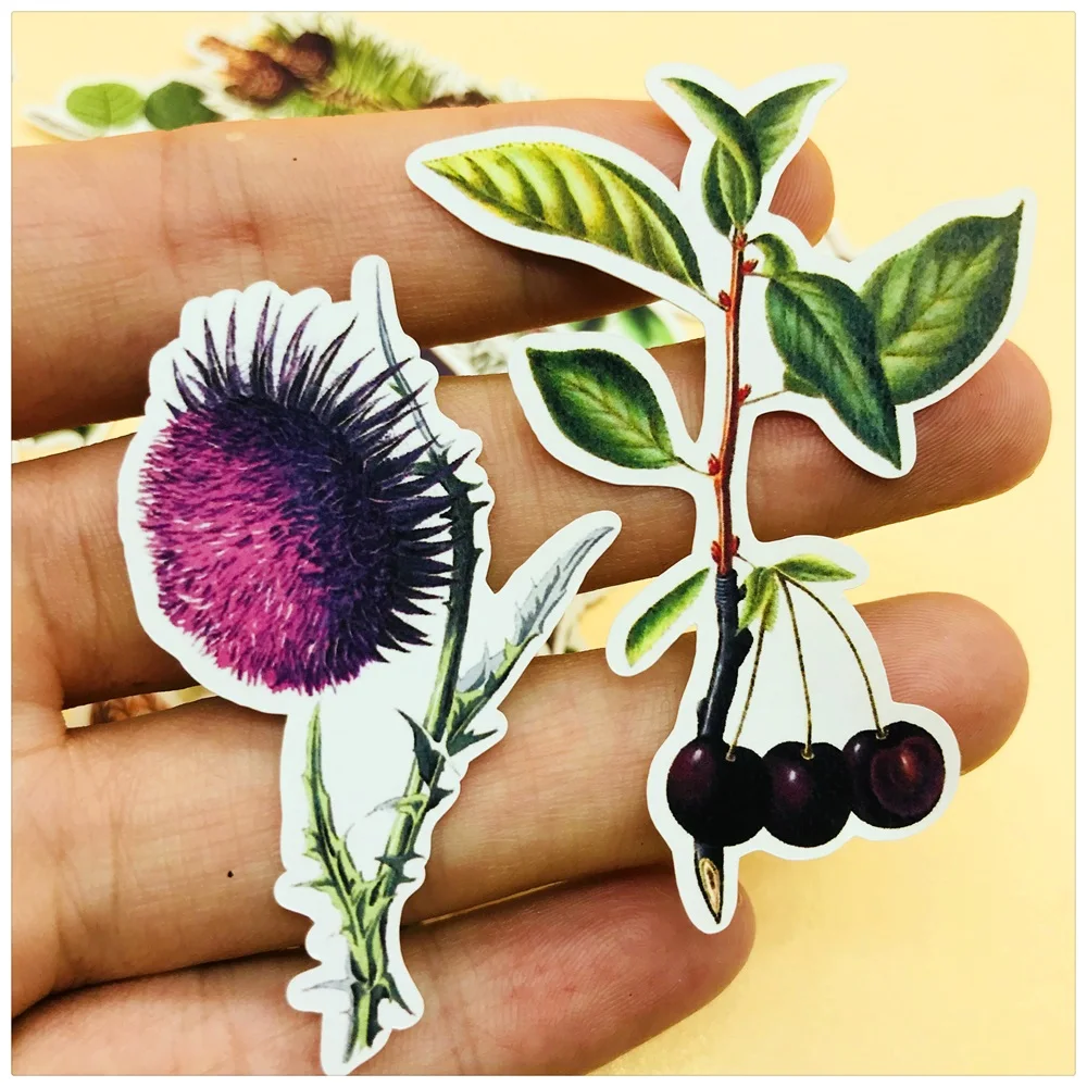 29 шт./пакет винтажные растения цветы листья-наклейки сделай сам ремесло