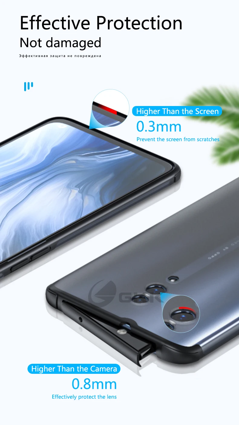 GKK чехол для OPPO Reno защитный чехол Ультратонкий полупрозрачный задний матовый чехол для ПК для OPPO Reno чехол Coque Funda