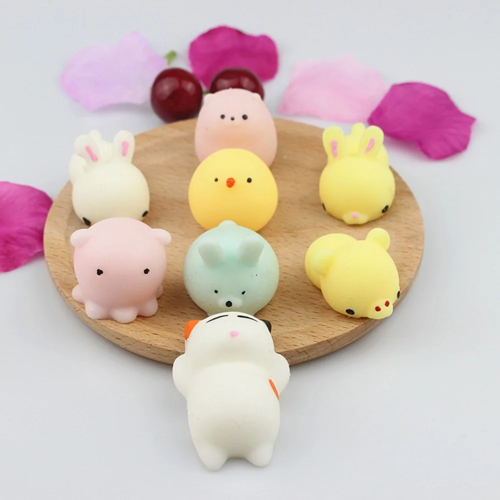 

Animal Toys New Stress Relief Toys Mochi Squishy Creative Squeeze Toys Mini Animals Cat Cute Kawaii Music Decompression Toy Gift