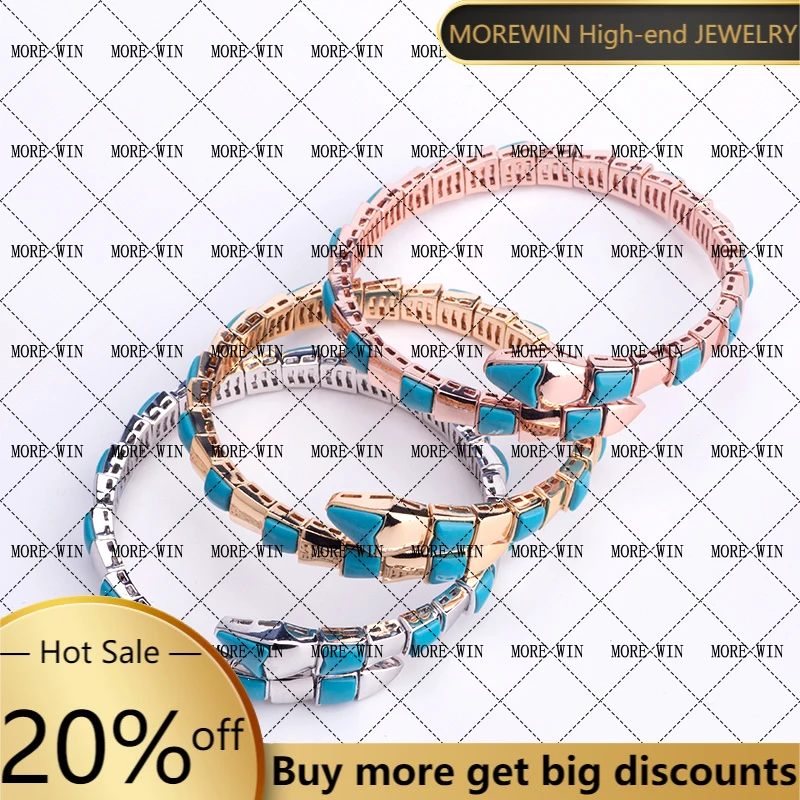 

New Fashion Classic White Shell Diamond Snake-shape Bracelet Elegant Temperament Women's Bracelet Luxury Jewelry Gift