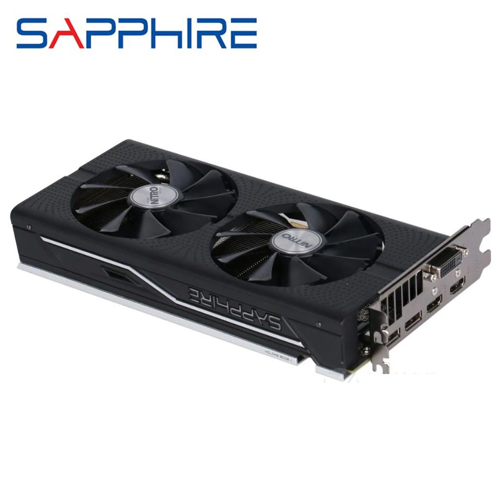 Видеокарта SAPPHIRE AMD Radeon RX480 для игрового ПК GPU 256 бит 8 ГБ GDDR5 б/у карта геймеров |