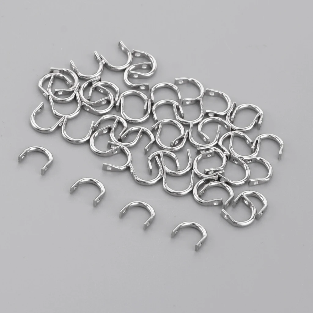 

50pc Easy-Spin Clevises Clevis Stainless Steel DIY Spinnerbaits Fishing Lure Accessories Tackle Craft S/M/L Fishing Bait Tools