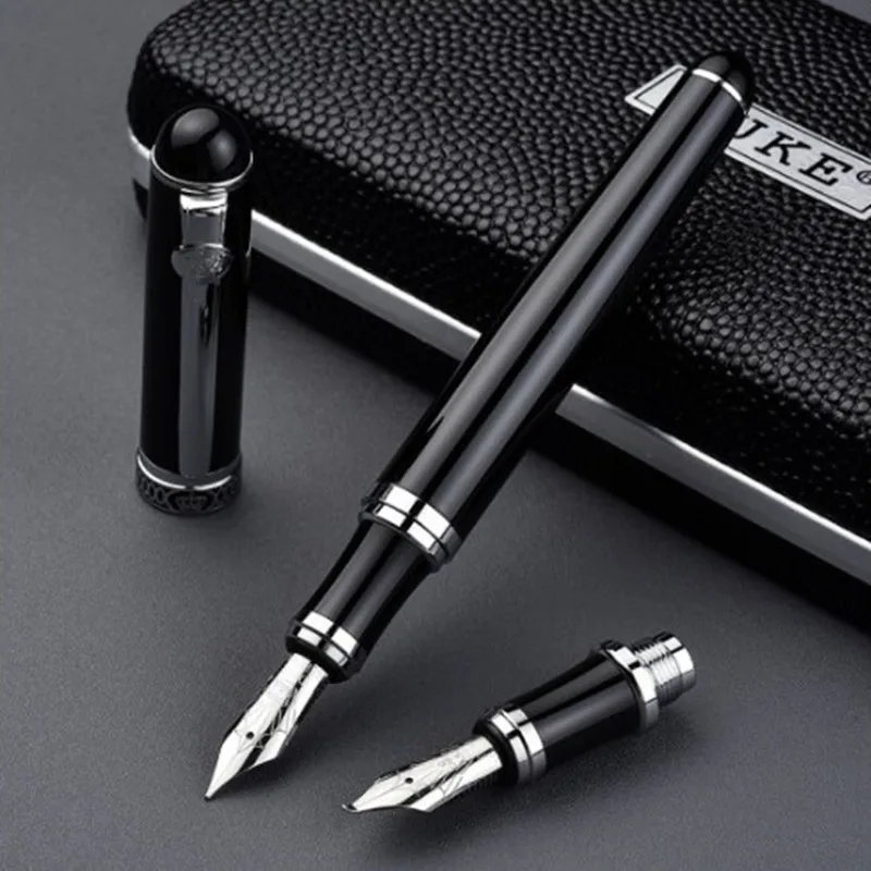 Германия duke d2 черный серебряный зажим иридиевая авторучка для каллиграфического