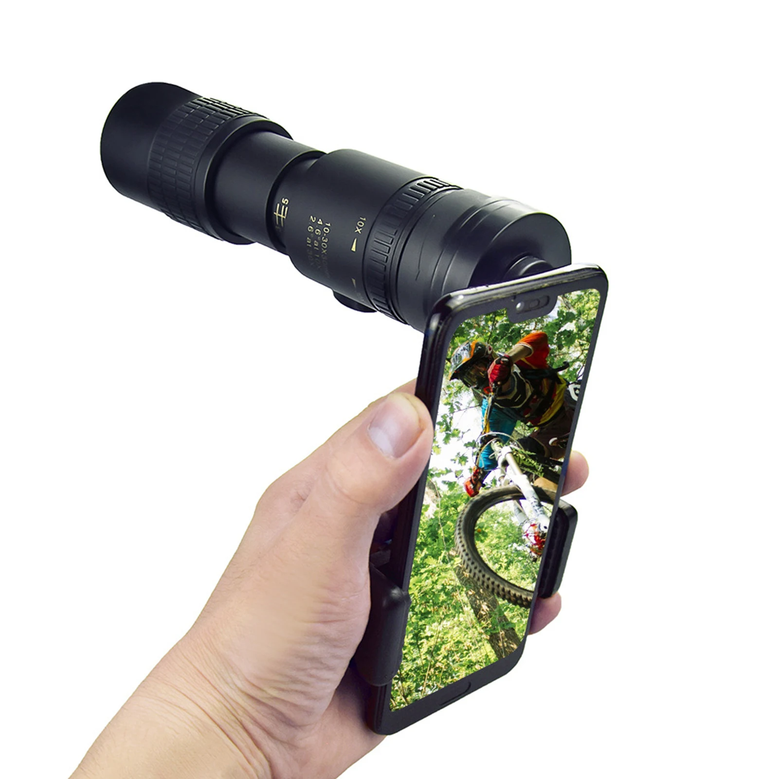 

Hunting Camping Monocular Telescope 4K Super Telephoto Zoom 10-300X40MM Telescope With Night VisionWaterproof For Smart Phones