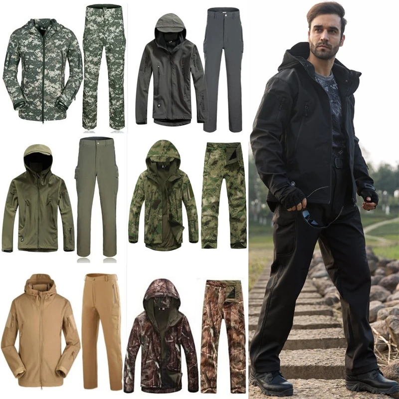 1 комплект спортивный охотничий костюм для походов кемпинга мягкая оболочка