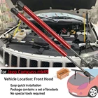 Передняя крышка для Jeep compass mk49 2006-2016, капот из углеродного волокна с модифицированными амортизаторами, амортизатором и амортизатором для автостайлинга