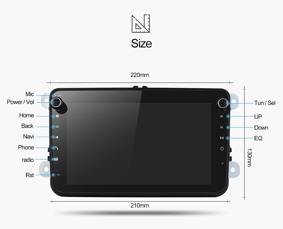 Uniway " 2 din android 8,1 автомобильный dvd для vw passat b6 b7 golf 5 6 tiguan polo octavia rapid fabia мультимедийный навигационный плеер
