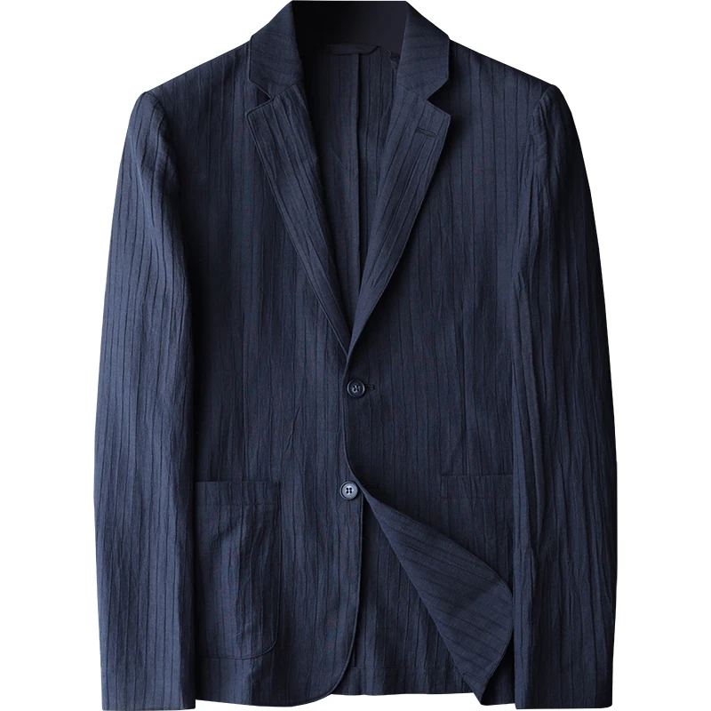 Новое поступление Весенняя хлопковая льняная повседневная мужская приталенная