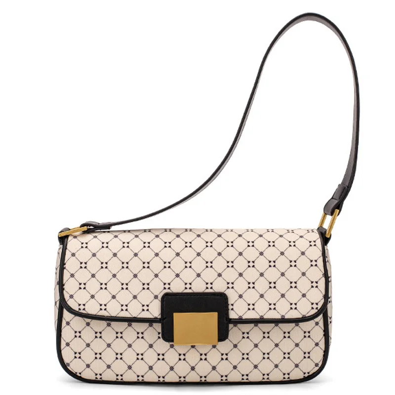 

Coolcept Retro Women Bags Designer Brand Print Strap Female Handbags Luxury Pu Leather Crossbody Messenger Bag Large Purse