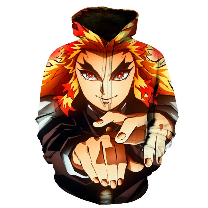 COSGOGO аниме косплей Rengoku Kyoujurou толстовка с капюшоном для мужчин и женщин