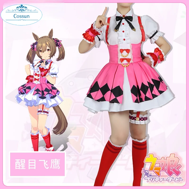 

[Customized] Anime! Umamusume:Pretty Derby Smart Falcon Game Suit Lovely Dress Uniform Cosplay Costume Party Role Play Outfit