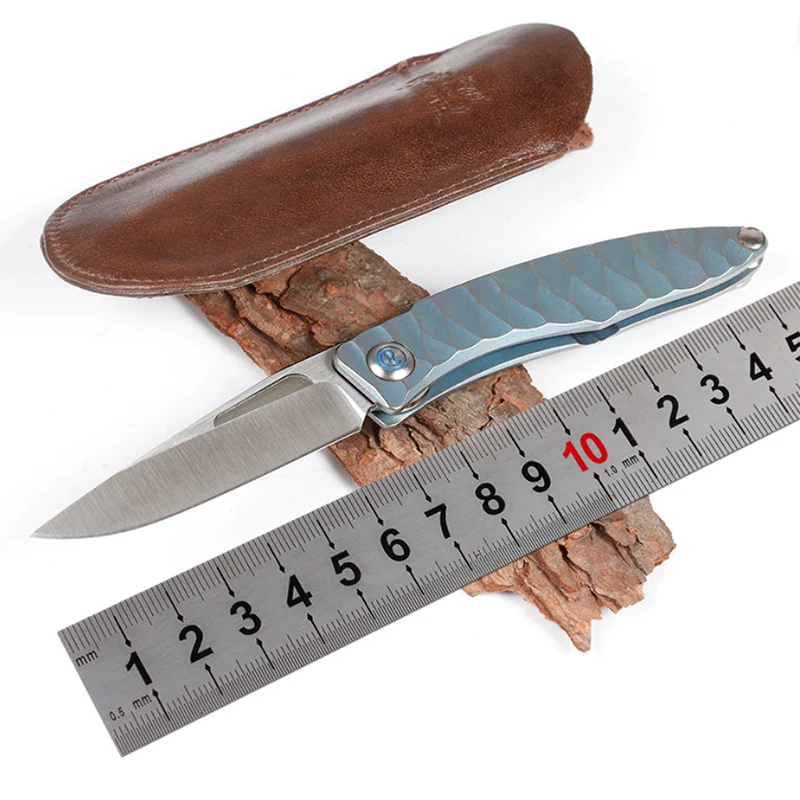 Outdoor folding knife m390 high hardness steel Pocket knife titanium alloy handle field tactical EDC tool