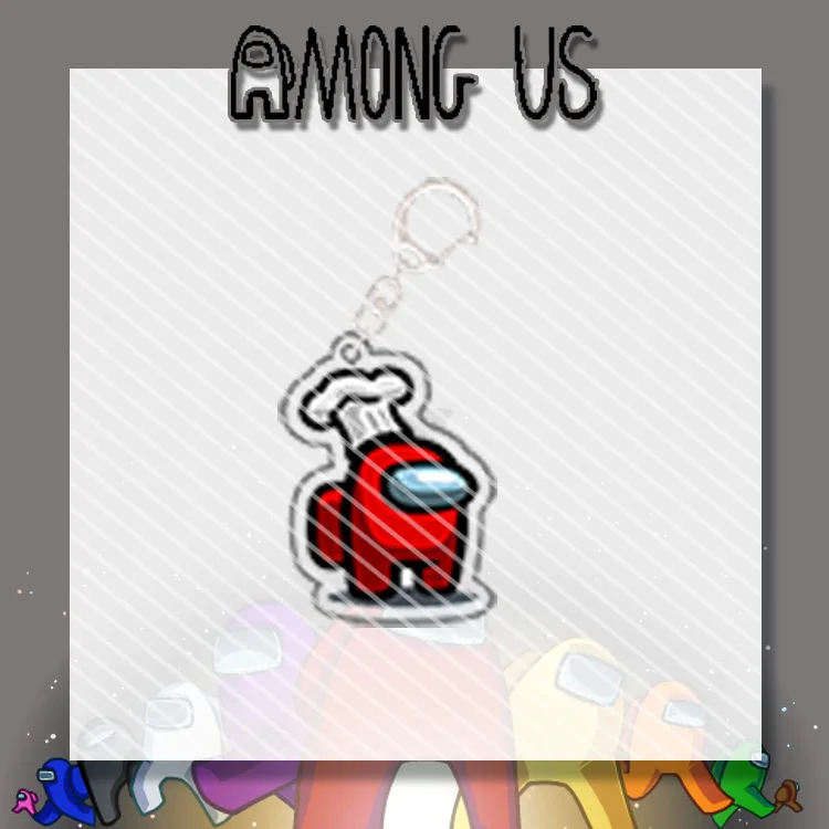 

Game Keychains Among us Cute Cartoon Keychain Car Accessories for Men Bag Pendant Women Anime Key Chain Friends Gifts Jewelry