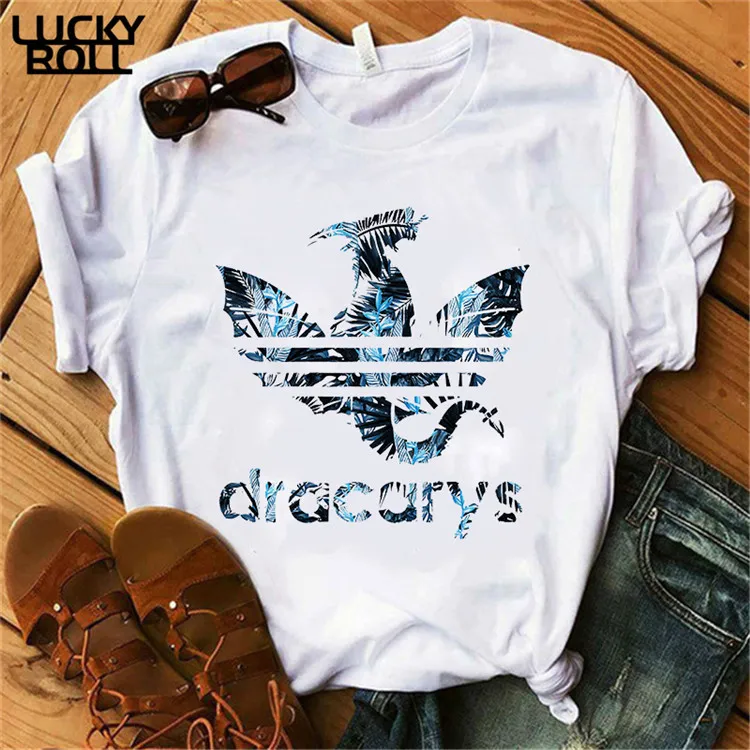 Игра престолов Dracarys футболка женская мать драконов рубашки женские s футболки король королева девушки друзья Mon подарок Тройник - Цвет: XWT0341-white