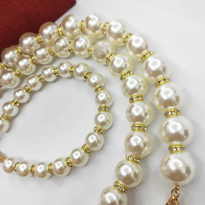 

1PC 30cm Pearl Strap for Bags Handbag Handles DIY purse Replacement Long Beaded Chain for shoulder Bag straps Pearl Belt
