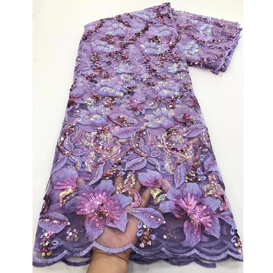 Лидер продаж нигерийская кружевная ткань оранжевого цвета 2021 Африканский