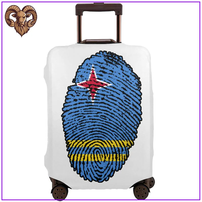 Aruba флаг отпечатков пальцев аксессуары для путешествий Защитная крышка багажа