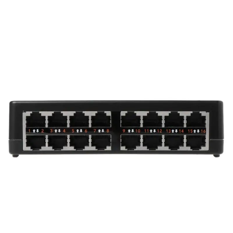 Мини-16-Порты и разъёмы 10/100 Мбит/с Fast LAN Ethernet сетевой коммутатор gigabit хаб настольное адаптер Горячий