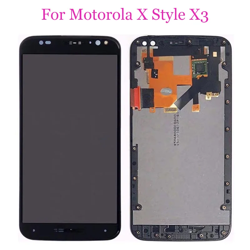 Для Motorola X Style X3 ЖК-дисплей с сенсорным экраном дигитайзер в сборе рамкой для Moto style