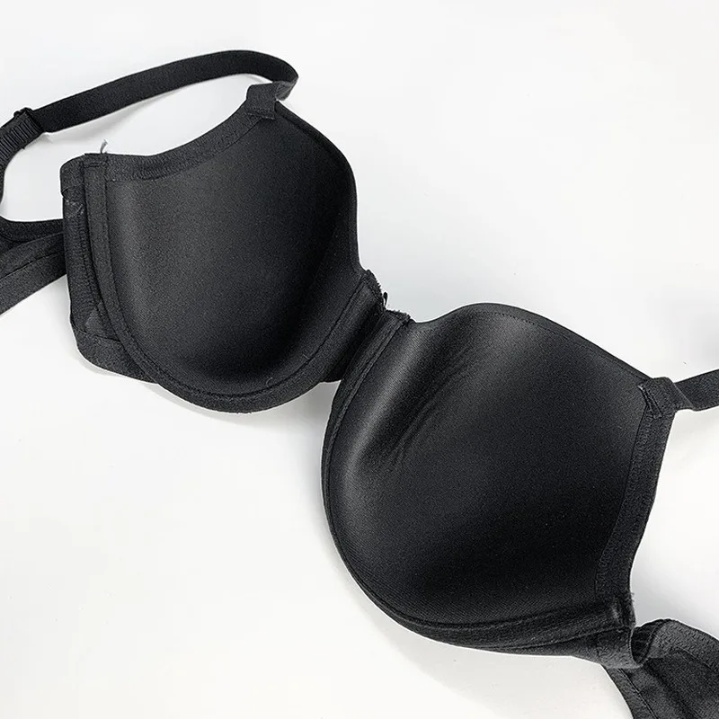 

Hot Full Cup Thin Underwear Silk Bra Wireless Lace Women's Bra Breast Cover C D E F G Cup Large Size Cotton Bras