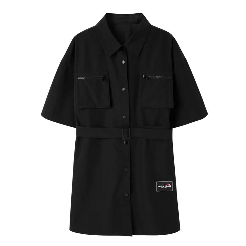 

XUXI Women Workwear Dress Fashion Short Sleeve Suit Waist Top MINI Skirt 2021 Spring E1623