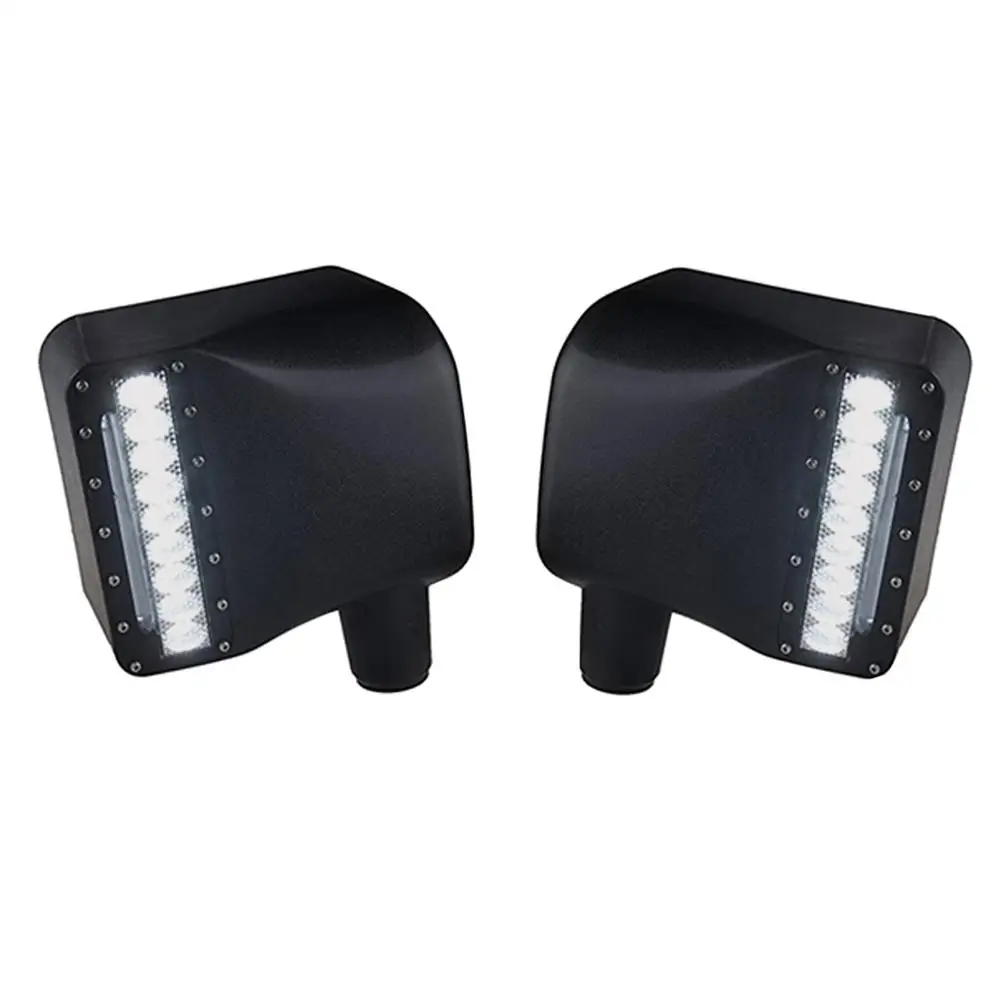 Black Cover Led Turn Signal Mirror For Jeep Wrangler Amber Rear View Side Light JK 07-17 | Автомобили и мотоциклы