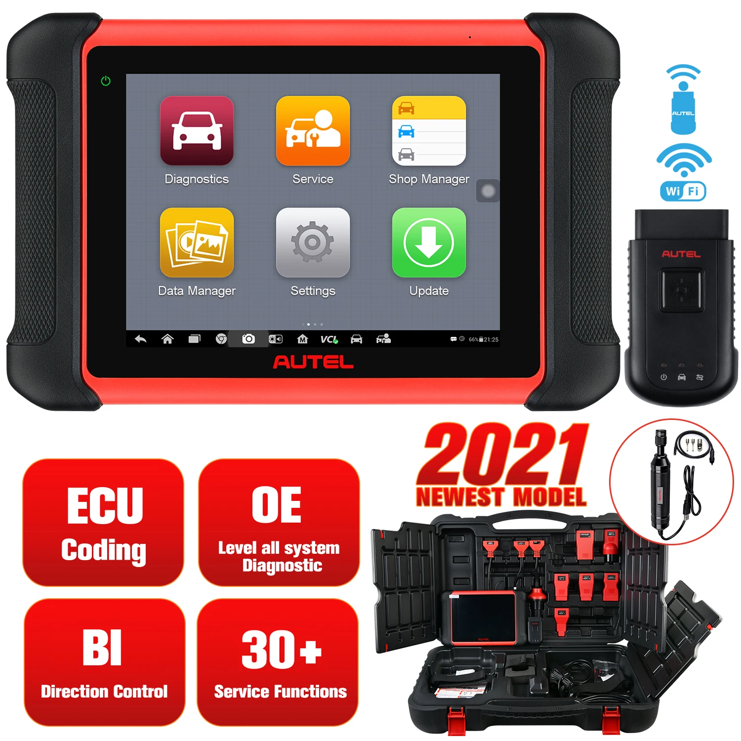 

Диагностический сканер Autel MaxiCom MK906BT PRO, супер-планшет с функцией кодирования ECU, OBD2, MS908P, Bluetooth, совместим с автомобильными аксессуарами, MV108