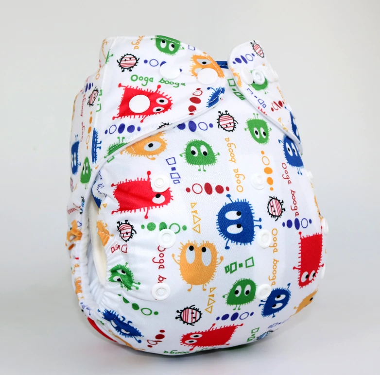 2021 Newest  baby Reusable Nappy Cloth Diapers Covers Washable Size Adjustable With Insert BN Free Shipping