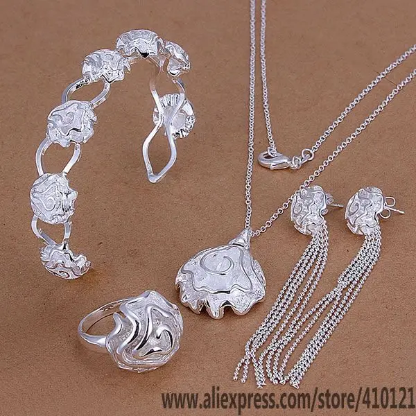 Женский ювелирный комплект из колье и серёг серебристого цвета|jewelry tool sets|jewelry